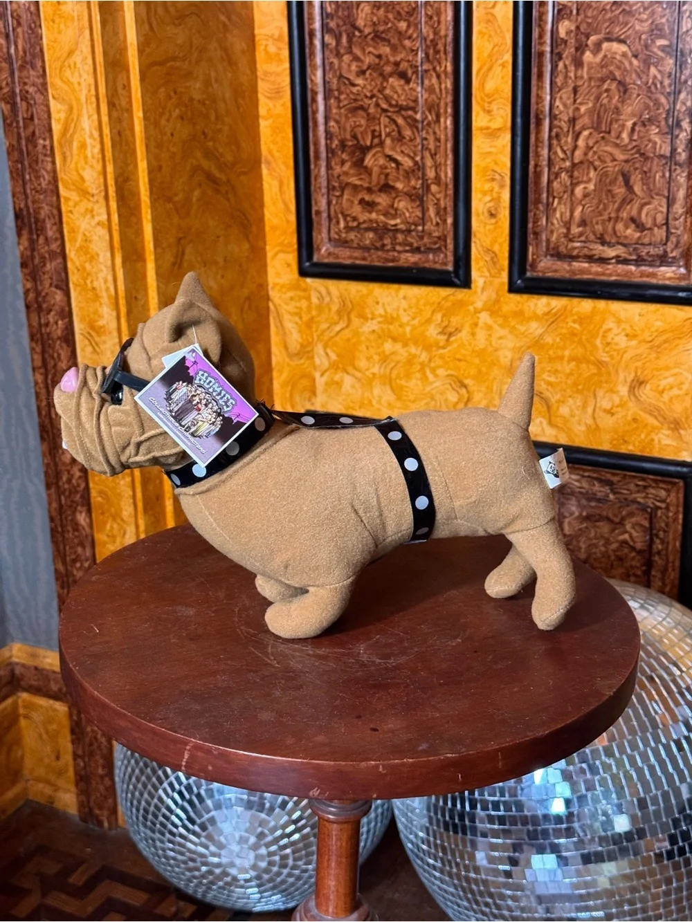 Homies Plush Bulldog Dog Toy in Tan with Sunglasses